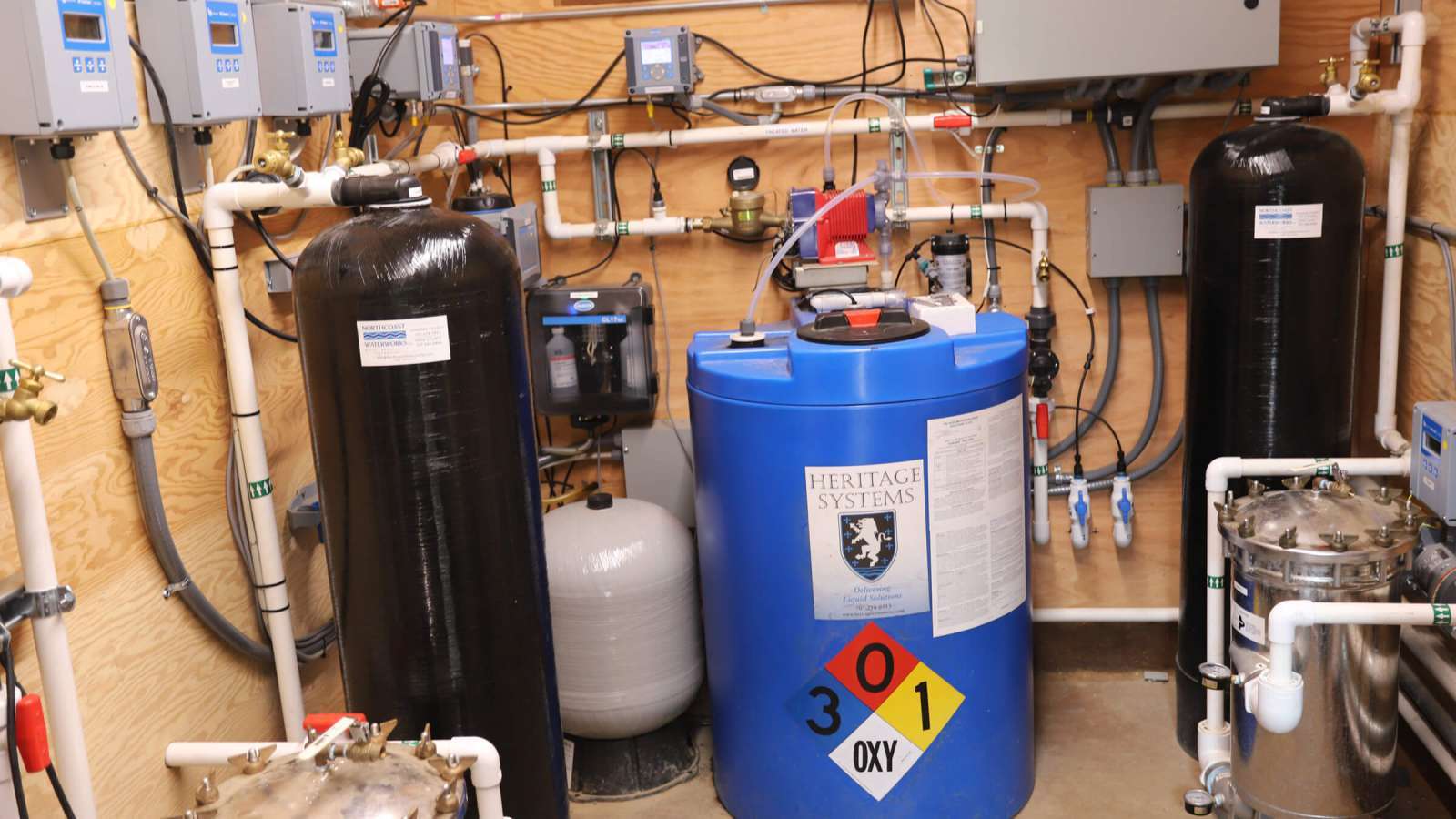 shed for process water equipment